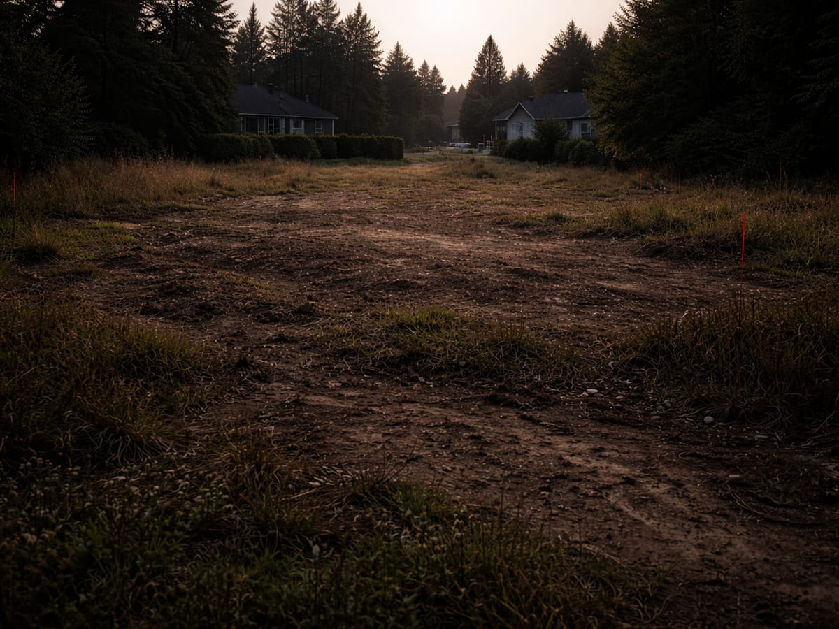 Výkop základov pre rodinný dom pred prácami — Prievidza Hradec